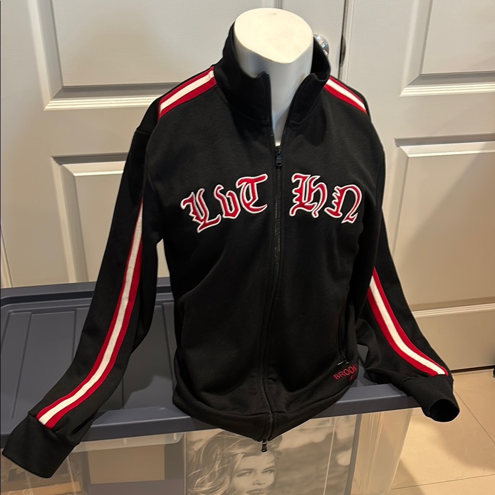 Express Black and Red Zip-Up Jacket